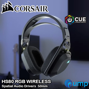 CORSAIR HS80 RGB Wireless Premium Gaming Headset with Spatial