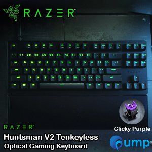 Razer Huntsman V2 Tenkeyless  Optical Gaming Keyboard - Clicky Purple (US)