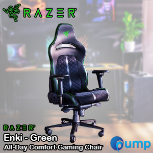 Razer Enki Gaming Chair for All-Day Comfort (Black/Green)