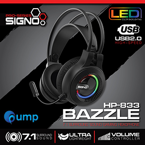 Signo HP-833 Bazzle 7.1 Surround Sound Gaming Headphone