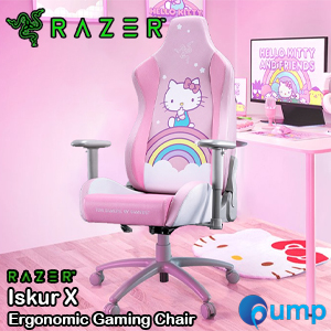 Razer ISKUR X Ergonomic Built-in Lumbar Gaming Chair - Hello Kitty and Friends Edition