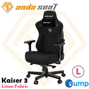 Anda Seat Kaiser 3 Series Linen Fabric Gaming Chair - Carbon Black (L)