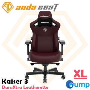 Anda Seat Kaiser 3 Series DuraXtra Leatherette Gaming Chair - Size XL (Classic Maroon)