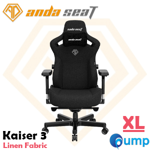 Anda Seat Kaiser 3 Series Linen Fabric Gaming Chair - Size XL (Carbon Black)