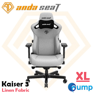 Anda Seat Kaiser 3 Series Linen Fabric Gaming Chair - Size XL (Ash Gray)