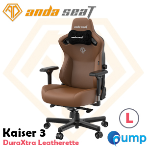 Anda Seat Kaiser 3 Series DuraXtra Leatherette Gaming Chair - Bentley Brown (L)