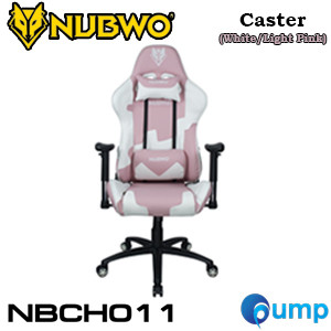 Nubwo NBCH-11 Caster Gaming Chair (White/Light Pink)