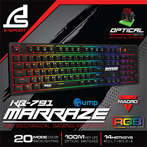 Signo E-Sport KB-791 Marraze RGB Mechanical Gaming Keyboard - Black (Red Sw)