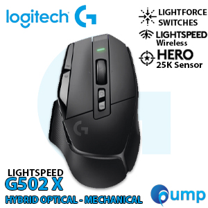 Logitech G502 X Lightspeed Wireless Gaming Mouse - Black