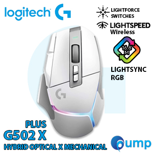 Logitech G502 X Plus Wireless Gaming Mouse - White