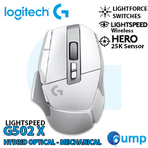 Logitech G502 X Lightspeed Wireless Gaming Mouse - White