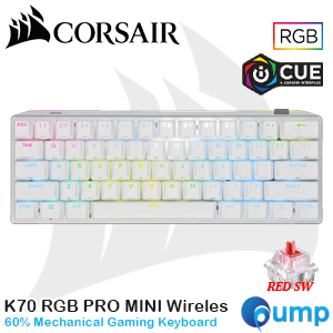 Corsair K70 Pro Mini Wireless RGB 60% Gaming Keyboard - MX Red