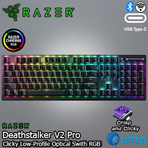 Razer Deathstalker V2 Pro Clicky Low-Profile Optical Switch RGB - US