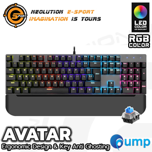Neolution E-Sport Avatar Gaming Keyboard - Blue Sw