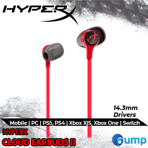 HyperX Cloud Earbuds II Gaming Earbuds with Mic - Red