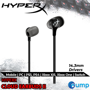ขาย HyperX Cloud Earbuds II Gaming Earbuds with Mic - Black ราคา 1,390.00  บาท