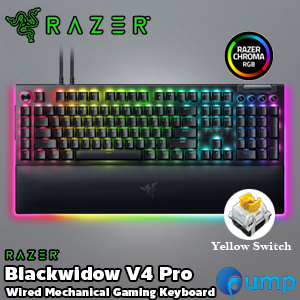 Razer Blackwidow V4 Pro Wired Mechanical Gaming Keyboard - Yellow Switch - US