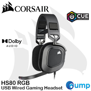 Corsair HS80 RGB Wired Gaming Headset - Carbon