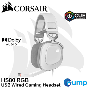 Corsair HS80 RGB Wired Gaming Headset - White