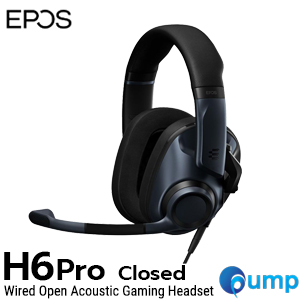 EPOS H6PRO Closed Wired Acoustic Gaming Headset - Serbring Black