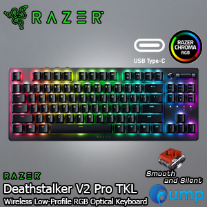Razer Deathstalker V2 Pro TKL Low-Profile RGB Optical Gaming Keyboard - Linear - US 