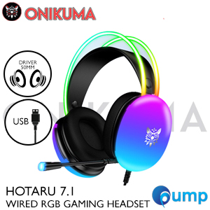 ONIKUMA HOTARU WIRED RGB GAMING HEADSET 7.1 - Black