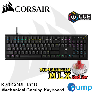 Corsair K70 CORE RGB Mechanical Gaming Keyboard (TH) (Corsair MLX RED SW) - Black