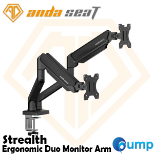 Anda Seat Stealth Duo Monitor Arm - Black - AD-W-A6L-2T-B