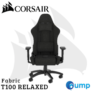 CORSAIR TC100 Relaxed Gaming Chairs - Fabric - Black/Black : CF-9010051-WW