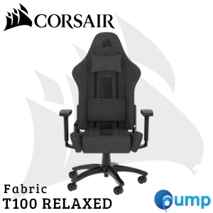 CORSAIR TC100 Relaxed Gaming Chairs - Fabric - Black/Gray : CF-9010052-WW