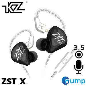 KZ ZST X - In-Ear Monitors - 3.5mm With MIC - Black