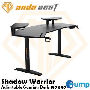 Anda Seat Shadow Warrior Adjustable Gaming Desk - Black - 160 x 60cm