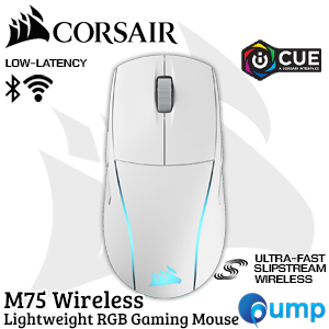 Corsair M75 Wireless Lightweight RGB Gaming Mouse - White