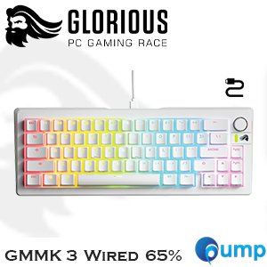 Glorious GMMK 3 65% Prebuilt Wired Keyboard - US - White