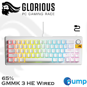 Glorious GMMK 3 HE 65% Prebuilt Wired Keyboard - US - White