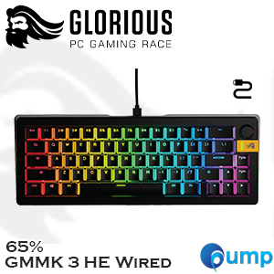 Glorious GMMK 3 HE 65% Prebuilt Wired Keyboard - US - Black