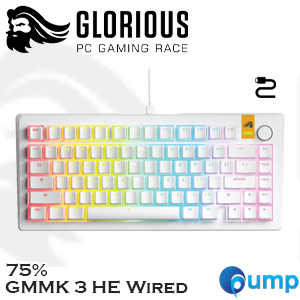 Glorious GMMK 3 HE 75% Prebuilt Wired Keyboard - US - White