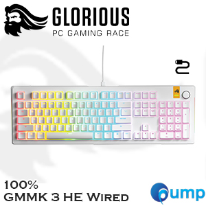 Glorious GMMK 3 HE 100% Prebuilt Wired Keyboard - US - White