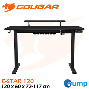 Cougar E-Star 120 Adjustable Gaming Desk - Black