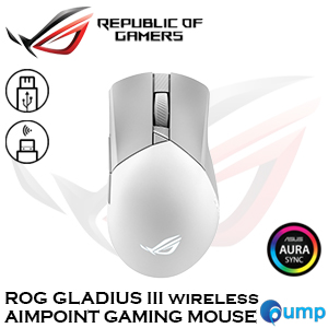 ASUS ROG Gladius III Wireless AimPoint Gaming Mouse - Black - 90MP02Y0-BMUA11