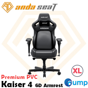 Anda Seat Kaiser 4 Series 6D Arm Rest Premium Gaming Chair - Size XL (Elegant Black)