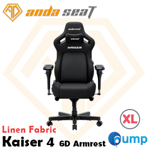 Anda Seat Kaiser 4 Series 6D Arm Rest Premium Gaming Chair - Size XL (Carbon Black)
