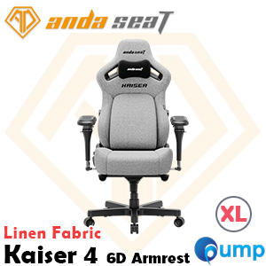 Anda Seat Kaiser 4 Series 6D Arm Rest Premium Gaming Chair - Size XL (Ash Gray)