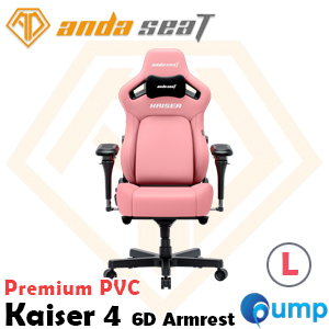 Anda Seat Kaiser 4 Series 6D Arm Rest Premium Gaming Chair - Size L (Creamy Pink)