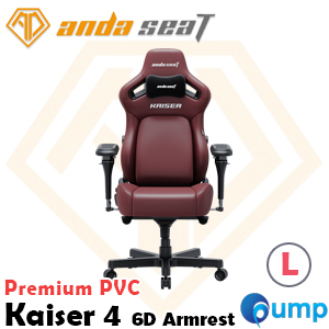 Anda Seat Kaiser 4 Series 6D Arm Rest Premium Gaming Chair - Size L (Classic Maroon)