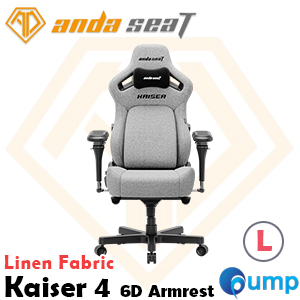 Anda Seat Kaiser 4 Series 6D Arm Rest Premium Gaming Chair - Size XL (Ash Gray)