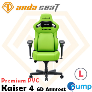 Anda Seat Kaiser 4 Series 6D Arm Rest Premium Gaming Chair - Size XL (Cyber Green)