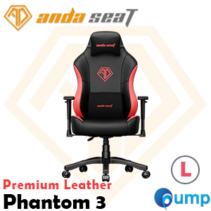 Anda Seat Phantom 3 Series Premium Gaming Chair - Red - Leather