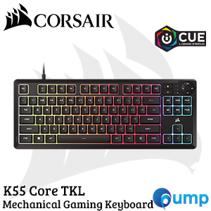Corsair K55 Core TKL RGB Membrane Gaming Keyboard - Black : CH-9216065-NA