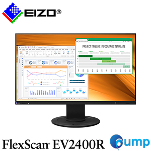 Eizo FlexScan EV2400R 23.8 Inch Color LCD Monitor - Black